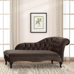 Large oversized chaise lounge with black wooden legs