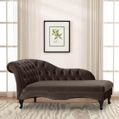 Modern Chaise Lounge Chair with left-facing armrest