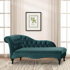 Large oversized chaise lounge with black wooden legs