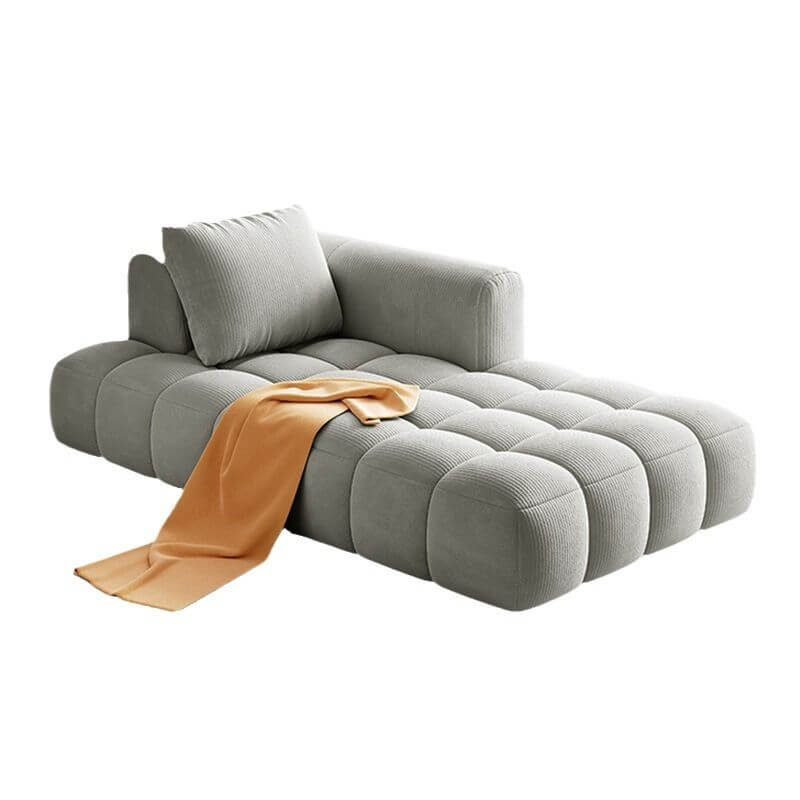 modern chaise lounge with left-arm orientation