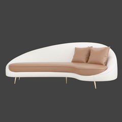 Padded Chaise Lounge Sleeper Chair in White/Green