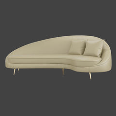 Padded Chaise Lounge Sleeper Chair in White