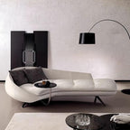 Left-Arm Chaise Chair with flannel fabric