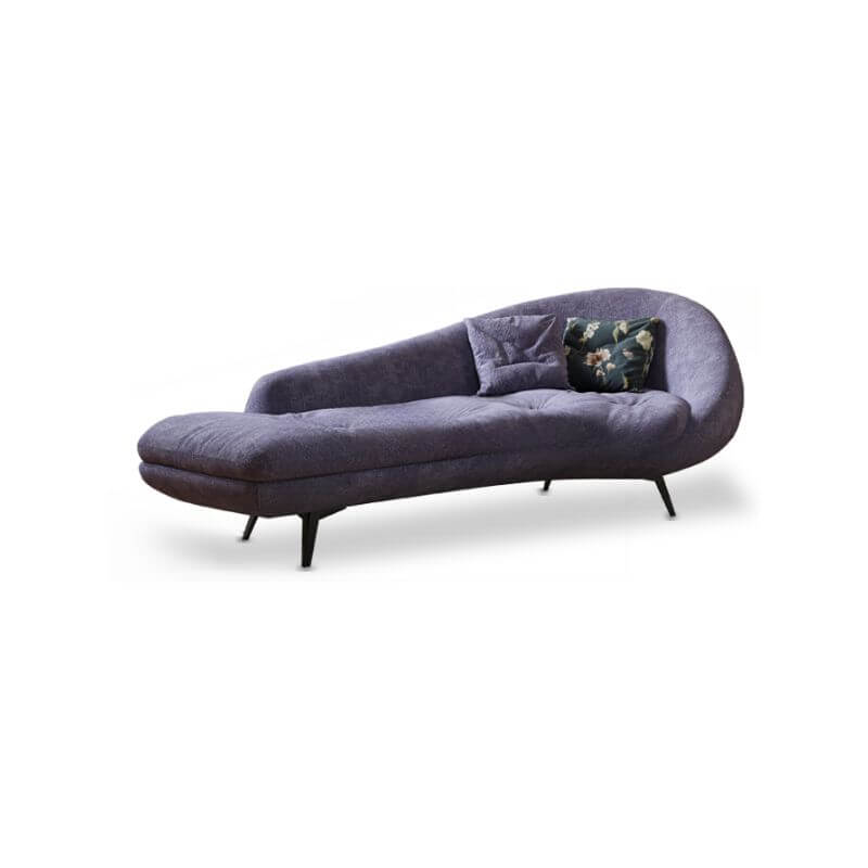 Modern right-arm chaise lounge accent chair with a cozy design