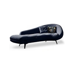 Large oversized chaise lounge chair in blue