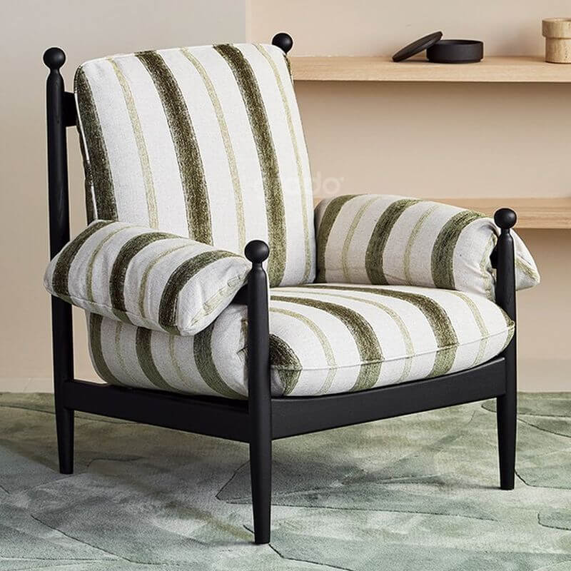 luxurious striped armchair