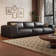 Black and mocha parlor sofa in modern living room