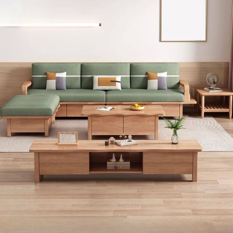 olive green sofa with ottoman Imagen principal del producto