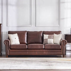 Espresso single sofa enhancing contemporary decor