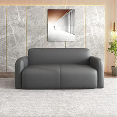 Parlor Tear Resistant Floor Sofa in Matte Black