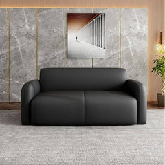 Chic black floor sofa