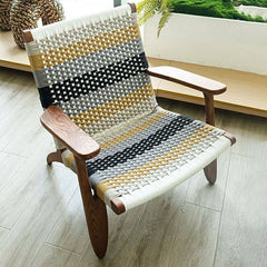 Stylish wood frame of the tropical arm chair