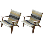 Tropical arm chair in a bright living room