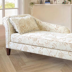 petal-decorated chaise lounge love seat front view