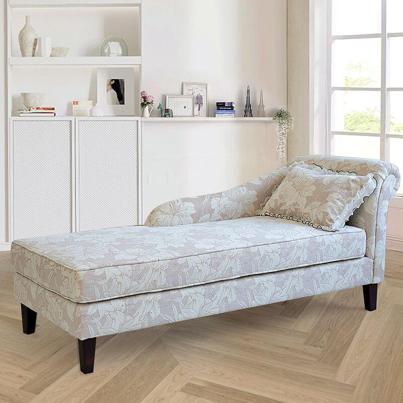 Elegant blue and beige loveseat for seating