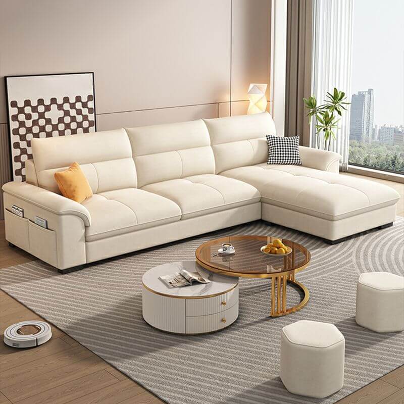 Kiefer reversibles L-Form Sofa Relaxsessel mit verstellbarer Kopfstütze & verdeckter Unterstützung Zweitbild