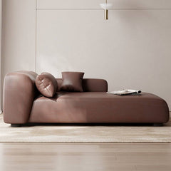 Pleather Upholstered Chaise Lounge Chair