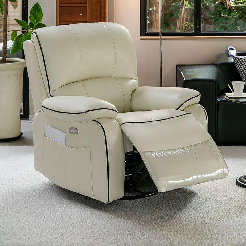 Blue Plug-In Padded Recliner Chair