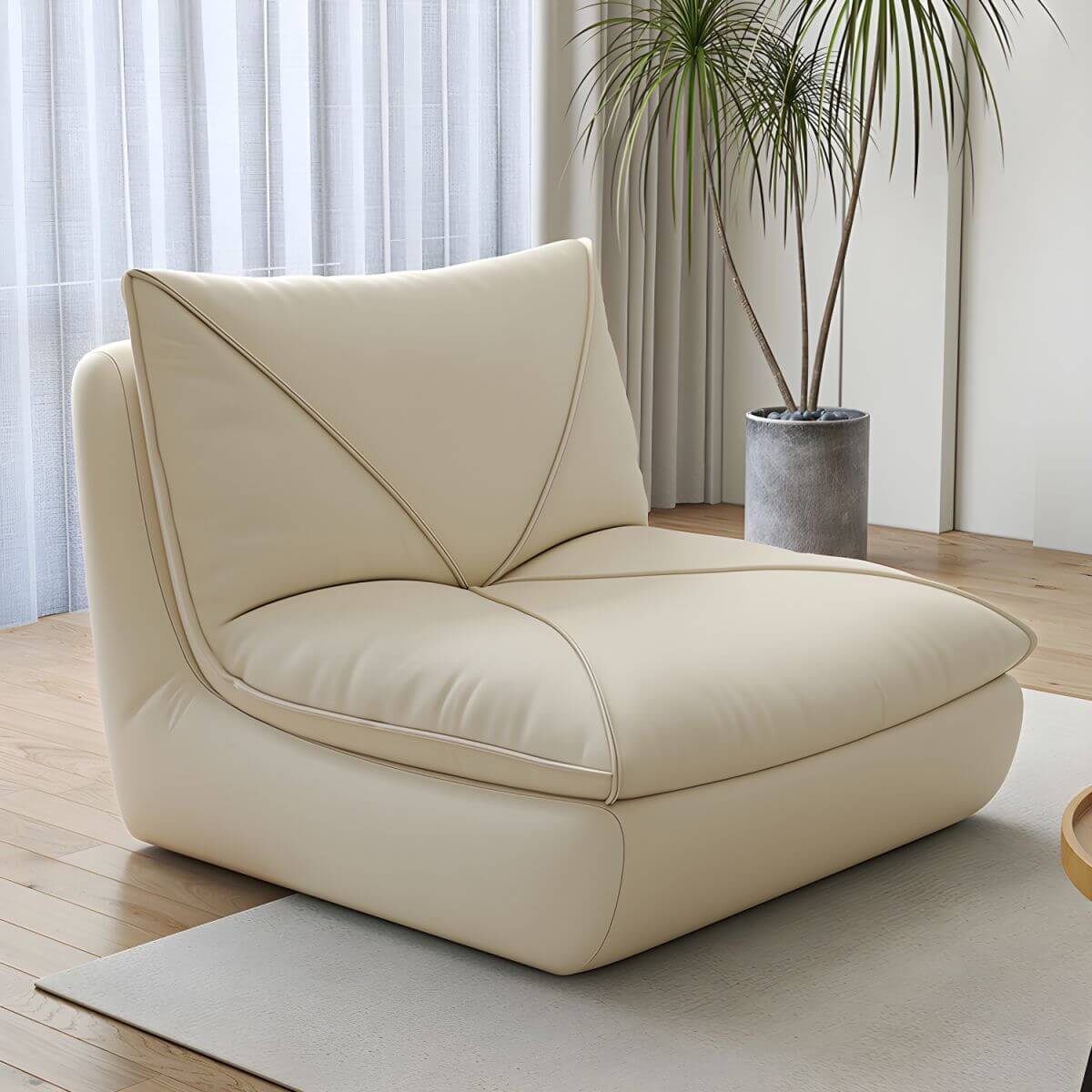 Water resistant bean bag chair in gray