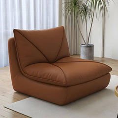 Comfortable bean bag lounger in living room