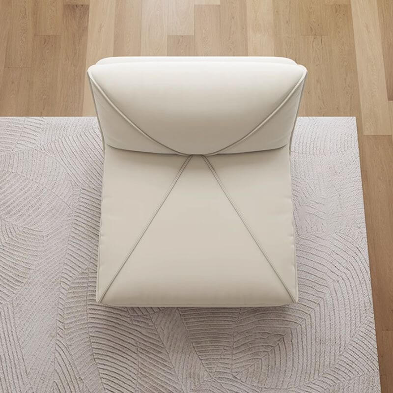 Anti cat scratch leather bean bag chair in brown