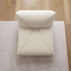 Anti cat scratch leather bean bag chair in brown