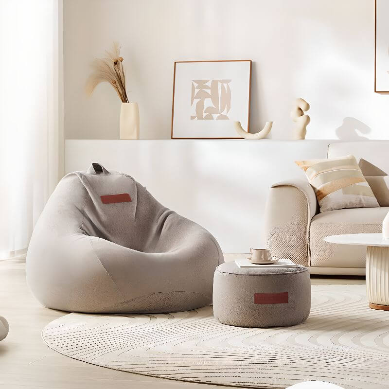 Portable lemon bean bag chair