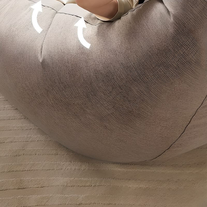 Gray cotton linen bean bag set
