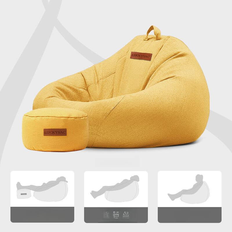 Green bean bag chair for modern decor