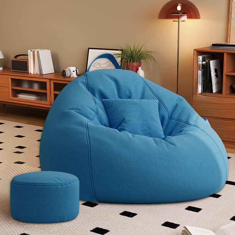Portable bean bag set in gray for cozy seating