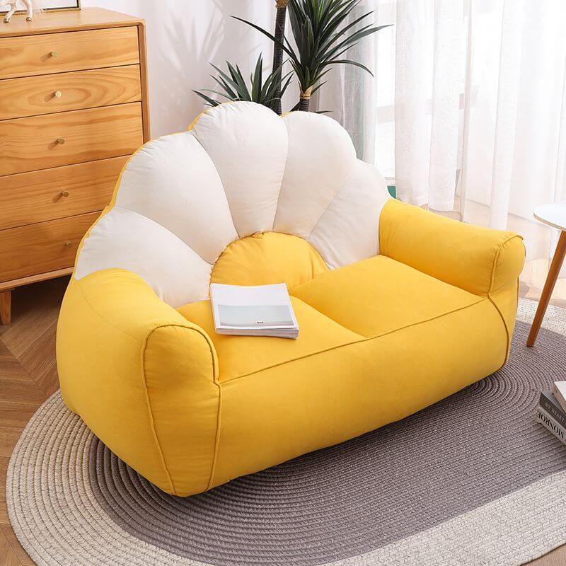 Dark gray bean bag chair for lounging