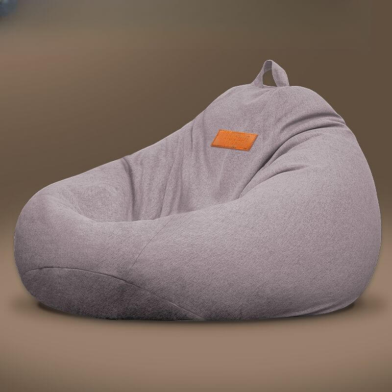 Crimson bean bag chair with ottoman Main image