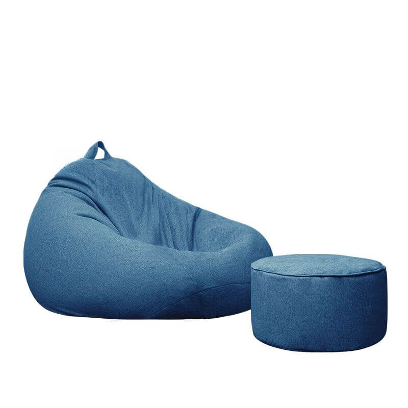 Blue solid color bean bag set