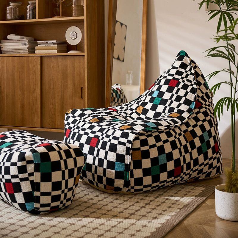 Pre-Filled Fabric Bean Bag Chair Front View Hauptbild