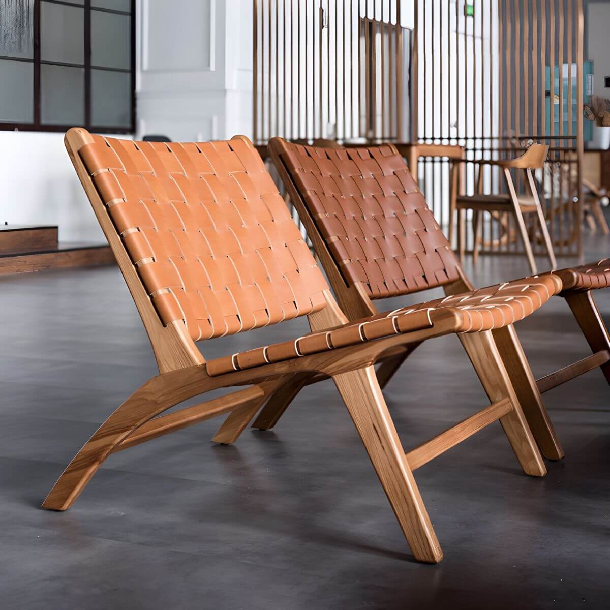 Sessel Skandinavisch Uni-Farben Holz Indoor Standard mit Beinen Zweitbild