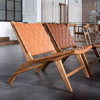 Black Barenia leather upholstery on recliner chair