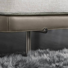 solid gray upholstered bench