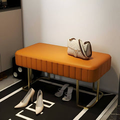 Rectangle ottoman with modern gold legs