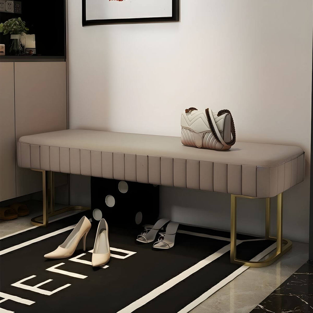 Plush sponge-filled ottoman seat