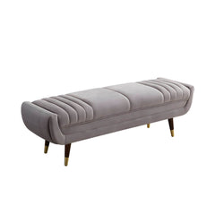 Elegant Rectangle Ottoman with Wood Frame