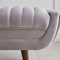 Stylish Grey Rectangle Ottoman for Decor