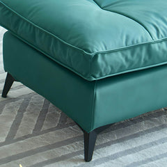 Blue Rectangle Upholstered Stool for Living Room