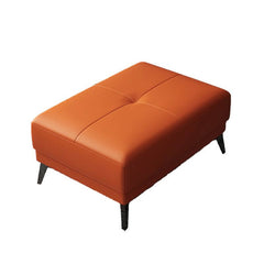 Orange Rectangle Wood Solid Color Footstool