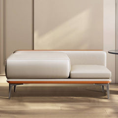 Short bench with sleek modern lines