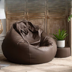 Faux leather bean bag chair