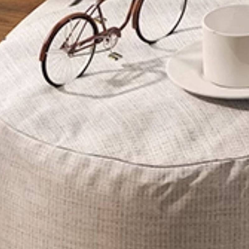 Yellow bean bag chair in a sunny room