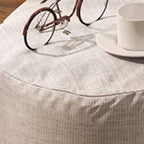 Yellow bean bag chair in a sunny room