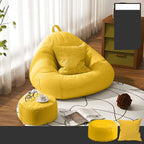 Cozy light gray bean bag chair