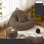 Vibrant yellow oversized bean bag chair