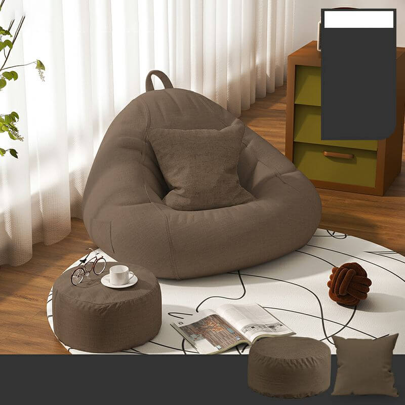 Vibrant yellow oversized bean bag chair